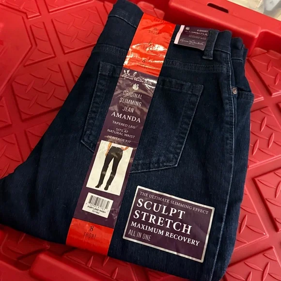 ⭐️Gloria Vanderbilt Ladies' Amanda Stretch Denim Jean blue size‎ 8 short - Picture 4 of 8